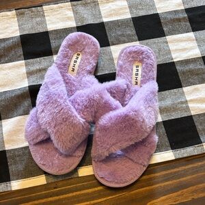 Sasha Purple Fuzzy Slippers 6